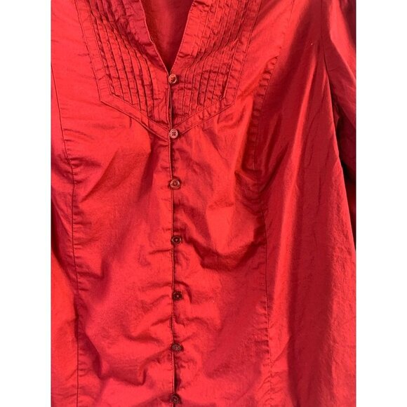 St Johns Bay Women's Cherry Red Top - Picture 3 of 8